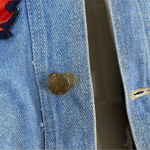 RIGOLLETTO Vintage Denim Jacket with Patches - Picture 8 of 8